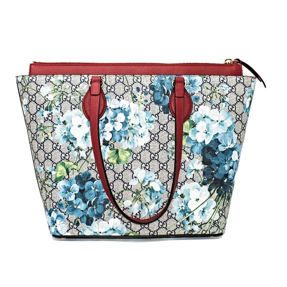 NEW GUCCI MEDIUM GG BLOOMS SUPREME CANVAS TOTE - Picture 4 of 8